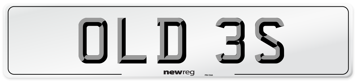 OLD 3S Number Plate from New Reg